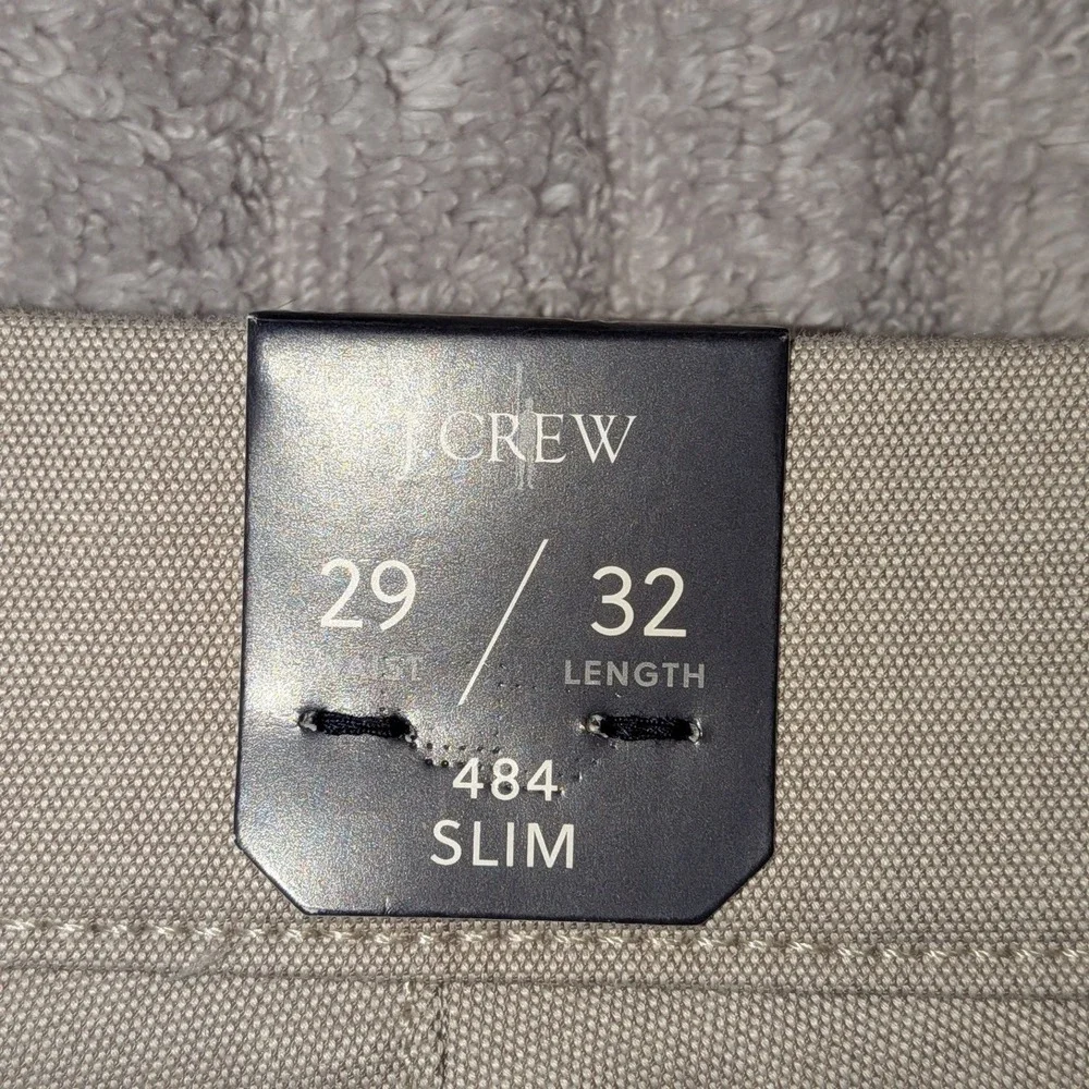 J.Crew 484 Slim Fit Chino‎ Pants Mens 29x32 Khaki Tan BX185 NWT $98 NWT